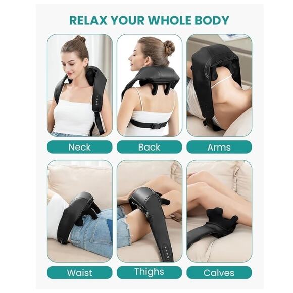 Neck and Shoulder Massager with Heat/ Deep Tissue 4D Expert Kneading/ Shiatsu - Picture 3 of 7